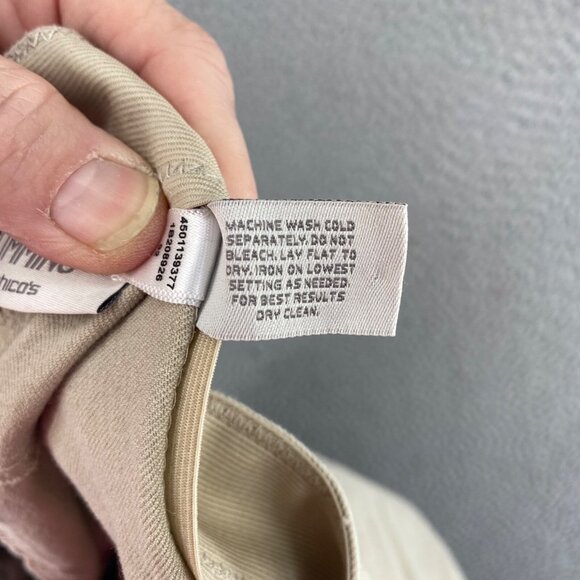 Chicos Jeans Womens 4 US 20 Plus Beige So Slimming Stretch Skinny Ankle Twill - Picture 7 of 12